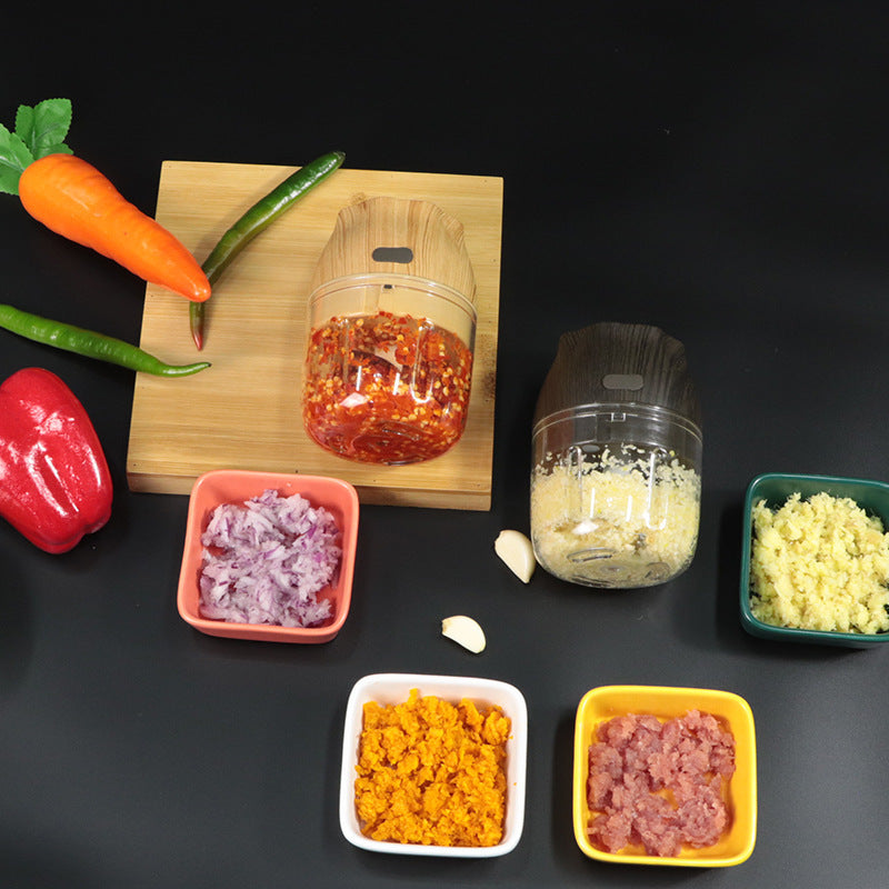 mini cooking machine USB charging wireless garlic machine garlic masher electric garlic chopper cutter