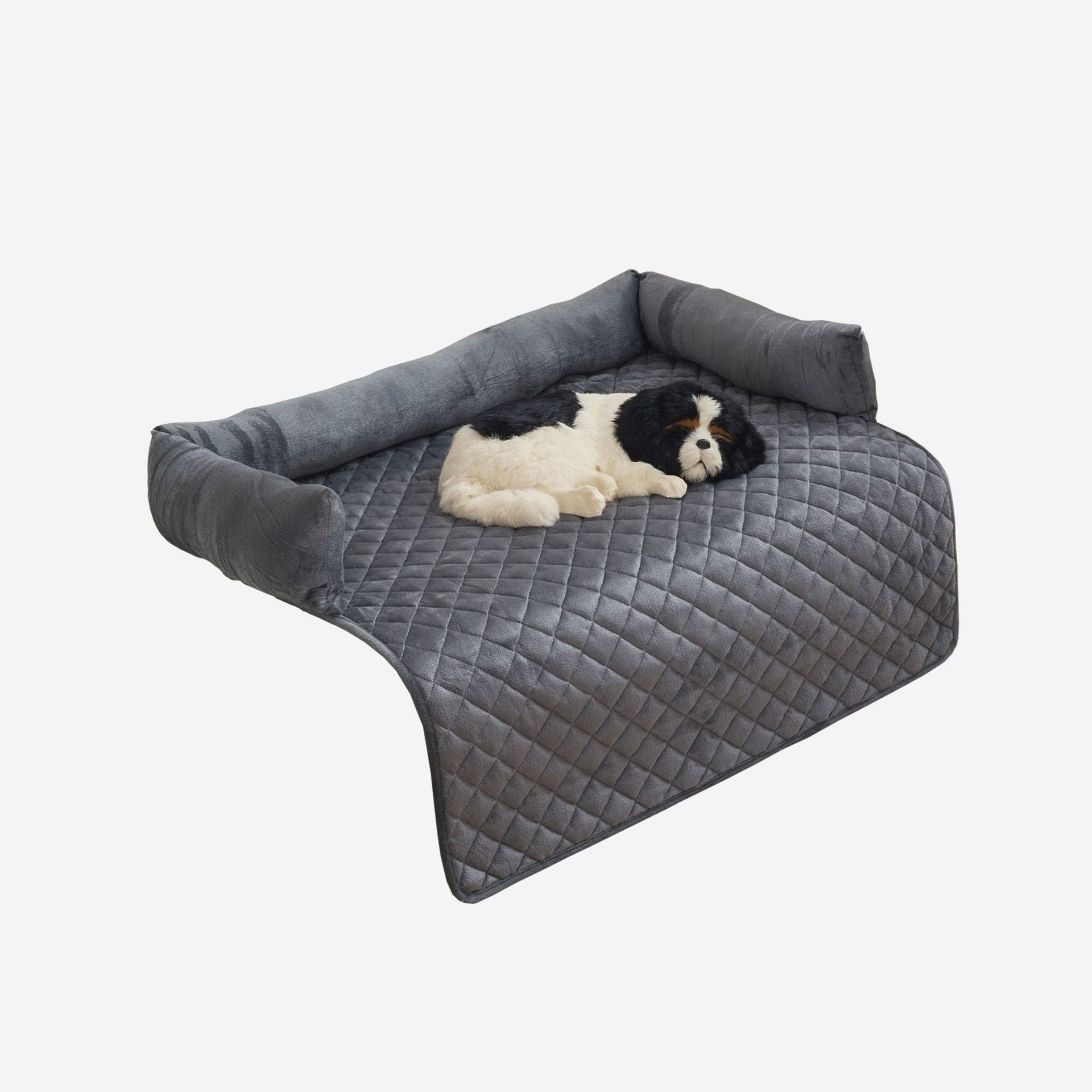 Cross-border plush pet sofa cushion with pillow pet supplies manufacturers wholesale cat dog sofa bed pet bed cushion