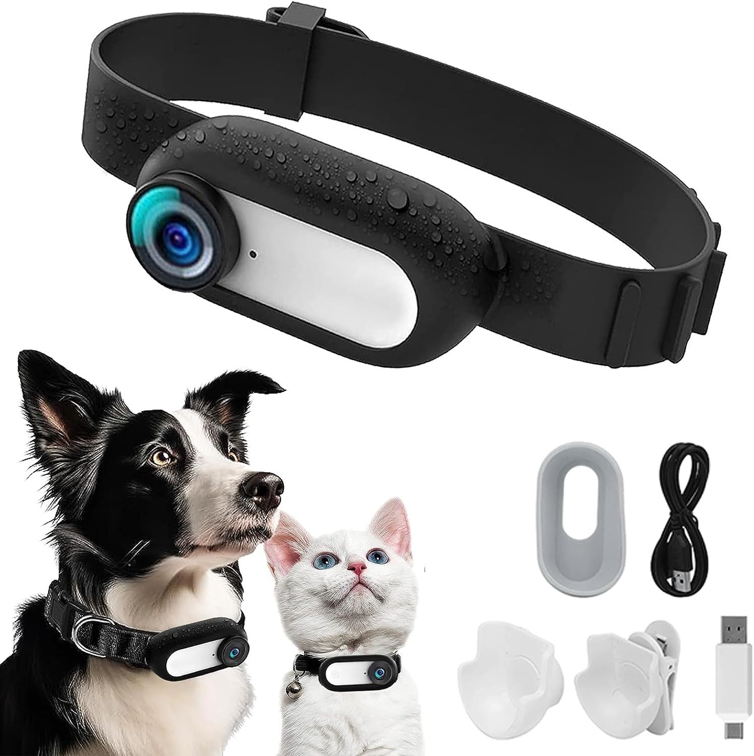 Cross-border hot selling pet products cat dog collar camera outdoor sports camera video mini body camera