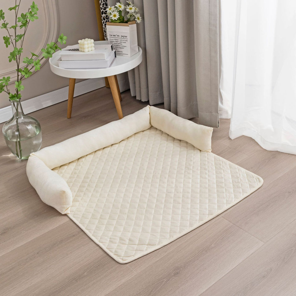 Cross-border plush pet sofa cushion with pillow pet supplies manufacturers wholesale cat dog sofa bed pet bed cushion