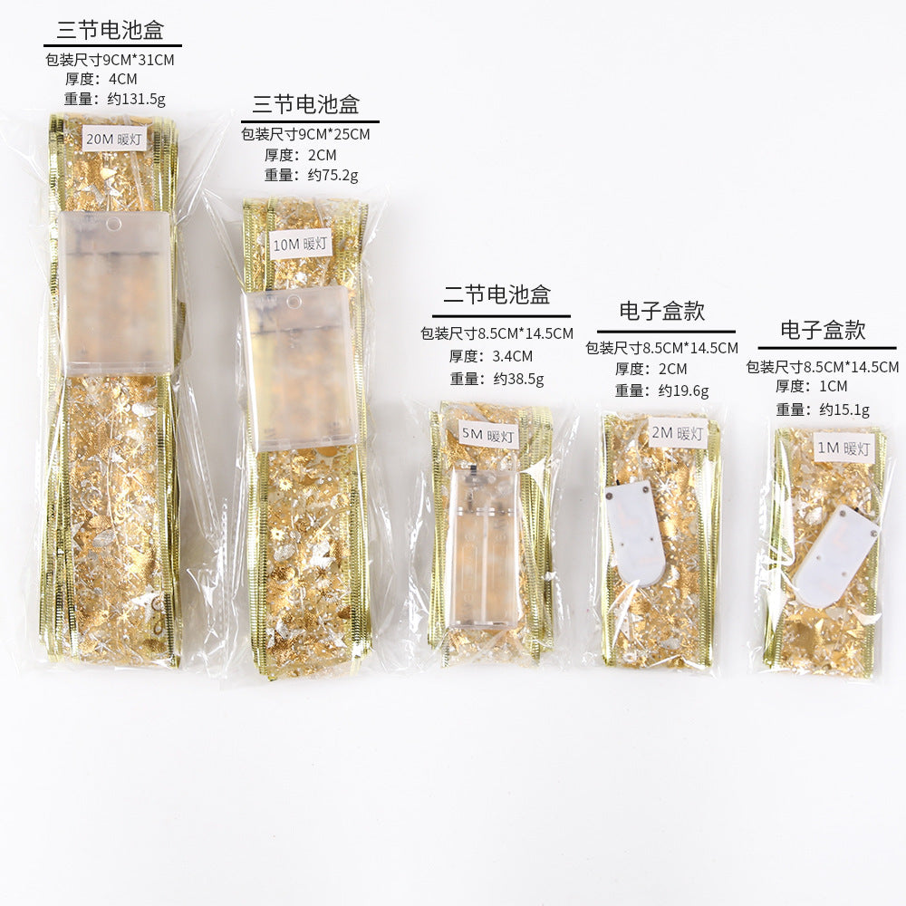 Christmas Ribbon LED String Lights